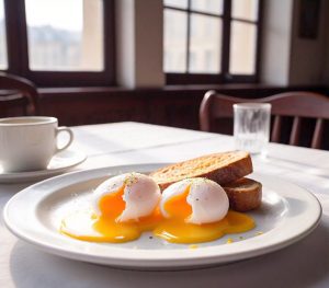 eggs cooking in microwave