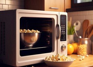 microwave popcorn cooking on the stove