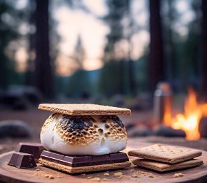 s'more making in the microwave