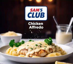 Sam's Club Chicken Alfredo microwaved