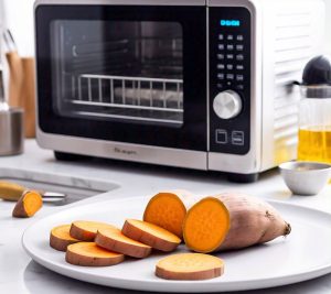 cooking sweet potato in the microwave