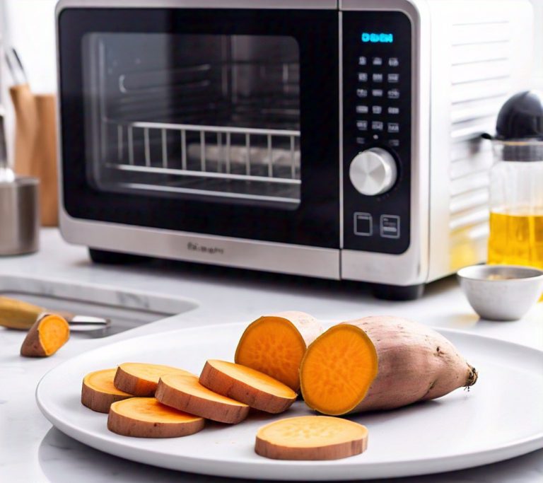 cooking sweet potato in the microwave