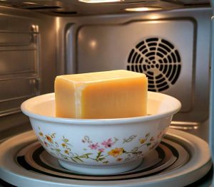 soap in a microwave melting