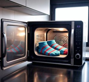 microwaving socks