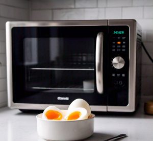 microwaving soft boiled eggs