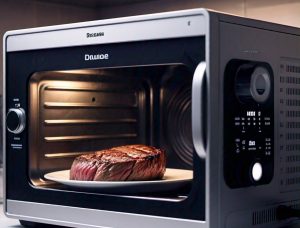 steak cooking in the microwave