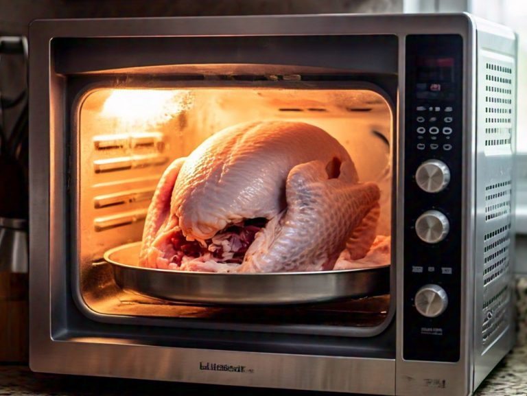 defrosting turkey in the microwave