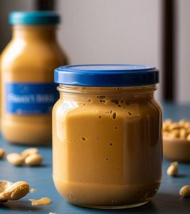 peanut butter jar in microwave