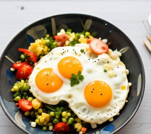 fried eggs microwaved