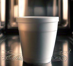 styrofoam cups in microwave