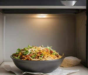 qdoba bowl heating in a microwave