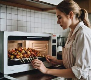 microwaving wooden skewers