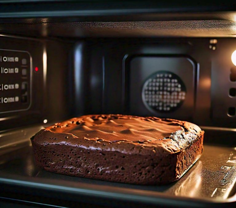 Brownie cooking in microwave