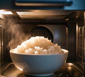 sticky rice cooking in microwave