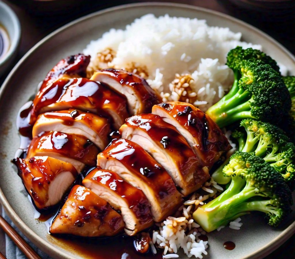 teriyaki chicken breast cooked in microwave