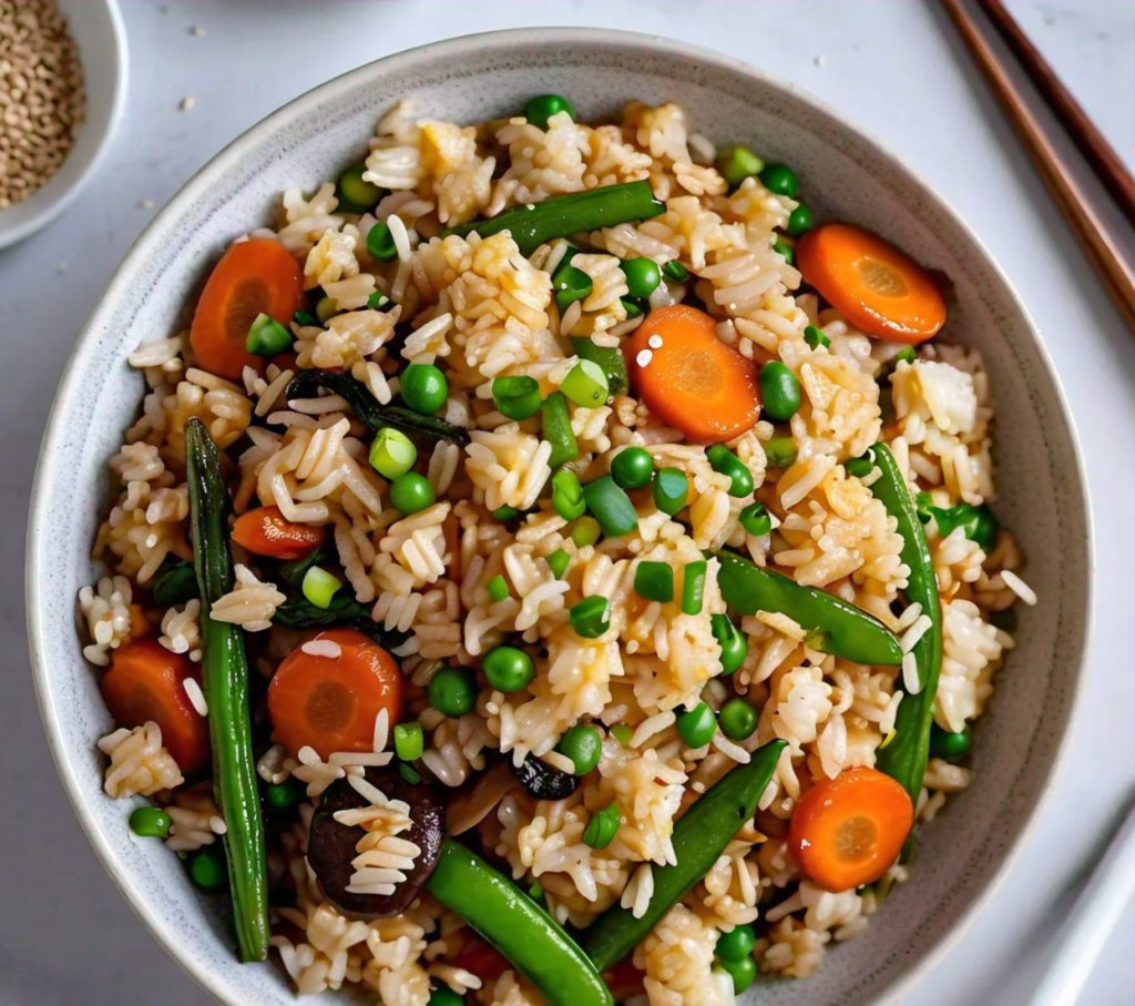 vegetable fried rice recipe in microwave