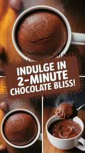 Delicious 2-Minute Microwave Mocha Mug Cake topped with chocolate