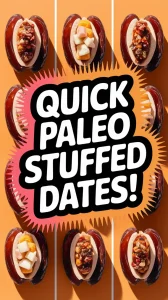 Delicious paleo stuffed dates with a variety of healthy fillings, perfect for a quick snack.