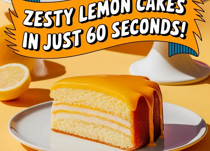 60-Second Lemon Glaze Cakes (Microwave)
