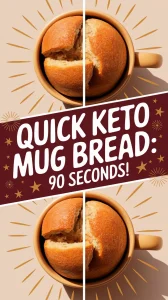 Delicious keto bread in a mug ready in 90 seconds