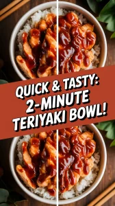 Delicious Anyday Microwave Meal 2-Minute Chicken Teriyaki Bowl