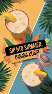 Refreshing Banana Daiquiri with tropical flair and a slice of banana, perfect for summer.