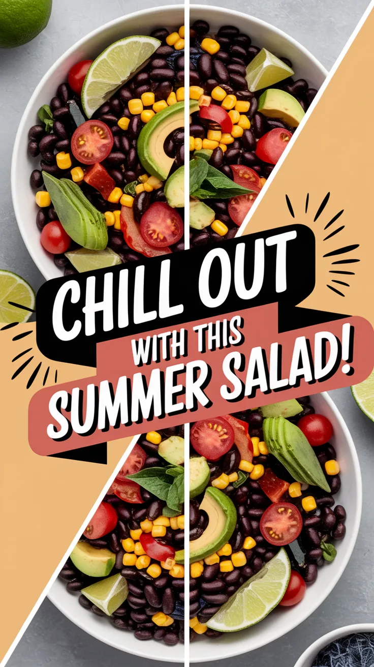 Delicious Black Bean Salad with Corn, Tomatoes, Avocado, and Lime - Perfect for Summer