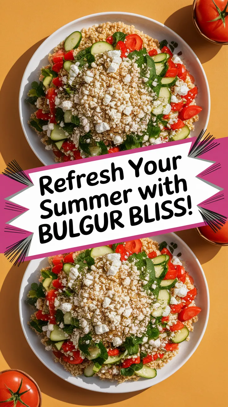 Colorful Bulgur Salad with Fresh Vegetables for Summer Meals