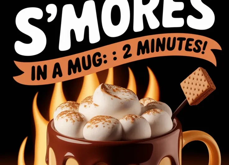 Campfire Mug Cake – Microwave S’mores Style