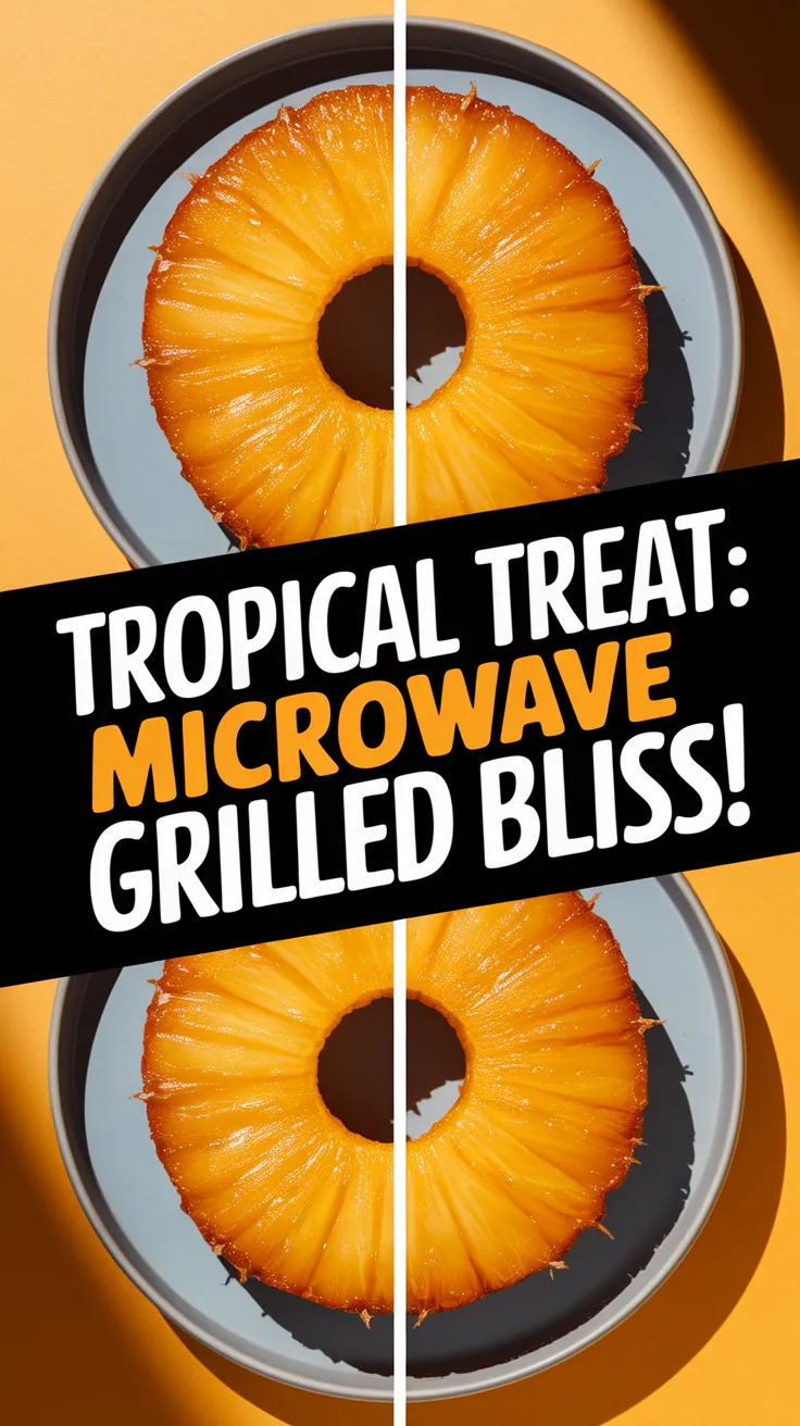 Delicious caramelized pineapple slices, beautifully arranged, showcasing microwave-grilled perfection.