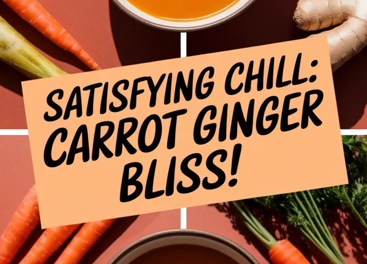 Chilled Carrot Ginger Soup – A Refreshing Microwave Starter