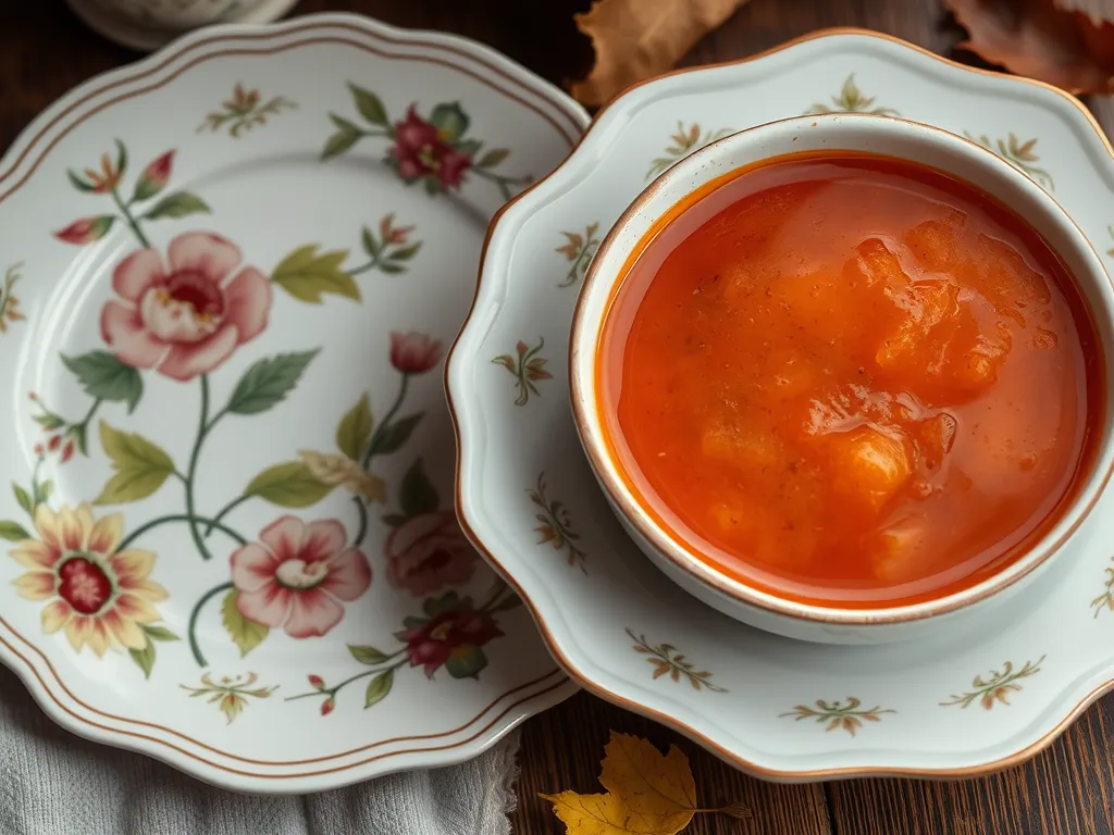 A bowl of soup on a ceramic plate highlighting concerns over lead contamination in ceramic glazes and microwaves.