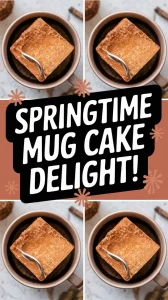 Chai Latte Cake in a microwave mug with spring spices, perfect for a quick treat.