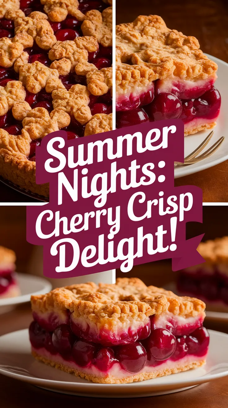 Delicious microwave cherry crisp dessert for summer nights.