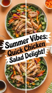 Delicious summer style chicken salad with fresh veggies, perfect for quick meals