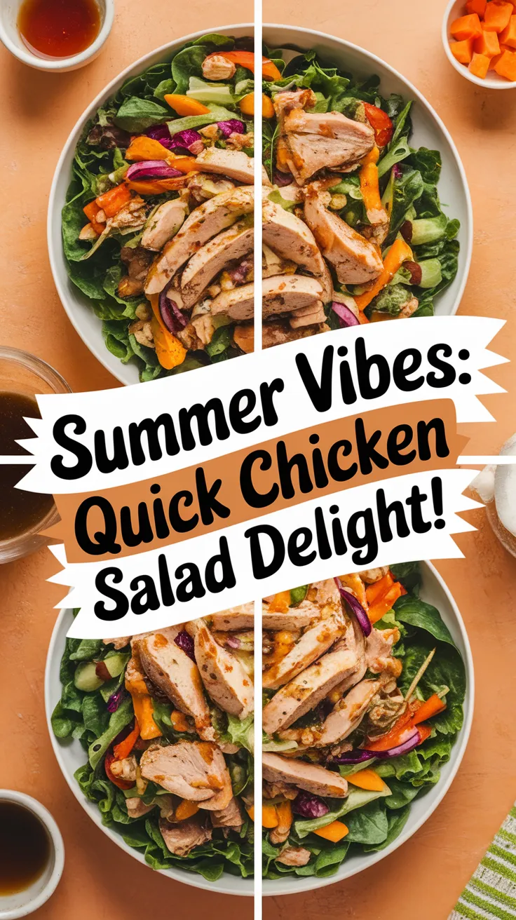 Delicious summer style chicken salad with fresh veggies, perfect for quick meals