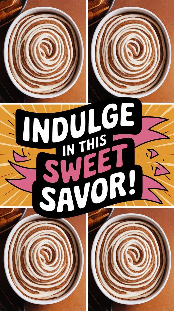 Delicious Cinnamon Roll Dip Swirl in a Bowl