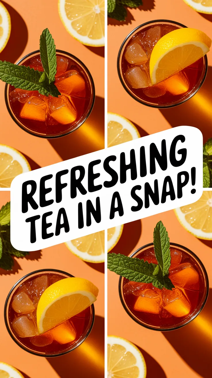 Homemade Copycat Starbucks iced tea with fresh ingredients and ice.