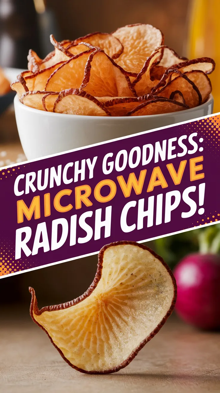 Bowl of Crispy Radish Chips Made in the Microwave