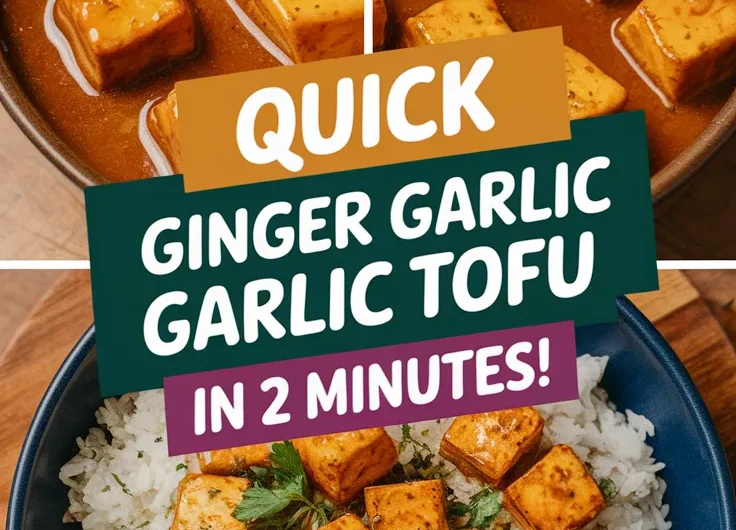 Easy 2-Minute Ginger Garlic Tofu
