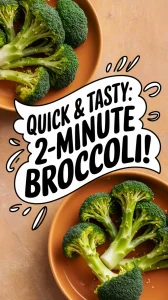 Fresh broccoli prepared for a quick and tasty 2-minute sesame broccoli recipe