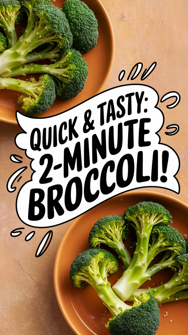 Fresh broccoli prepared for a quick and tasty 2-minute sesame broccoli recipe