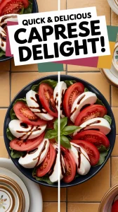 Delicious Easy Caprese Salad with Microwave Balsamic Glaze
