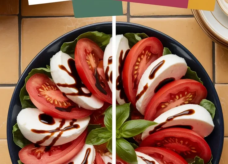 Easy Caprese Salad with Microwave Balsamic Glaze