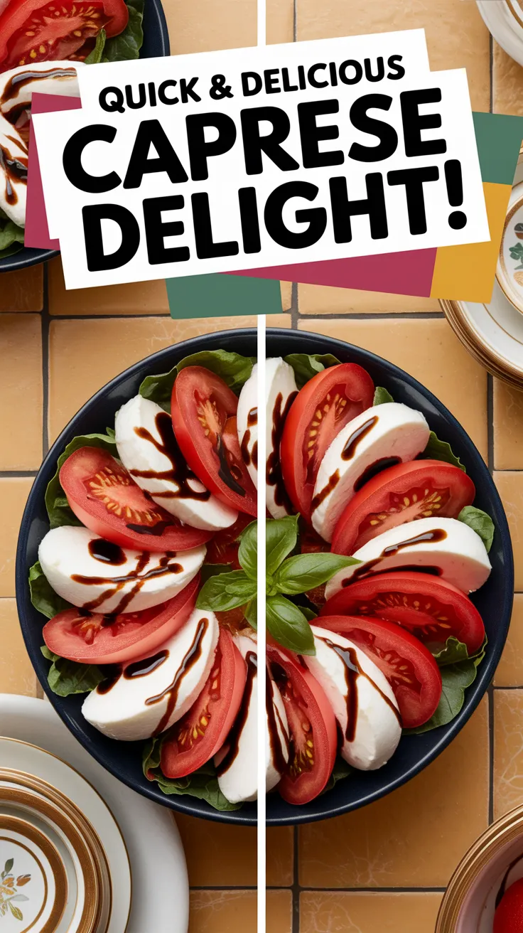 Delicious Easy Caprese Salad with Microwave Balsamic Glaze
