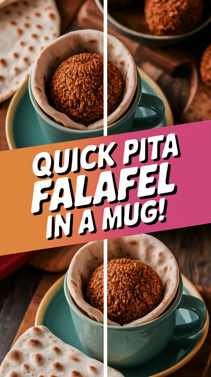 Delicious easy mug falafel served in a pita