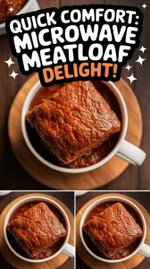 Delicious and quick microwave meatloaf served in a mug