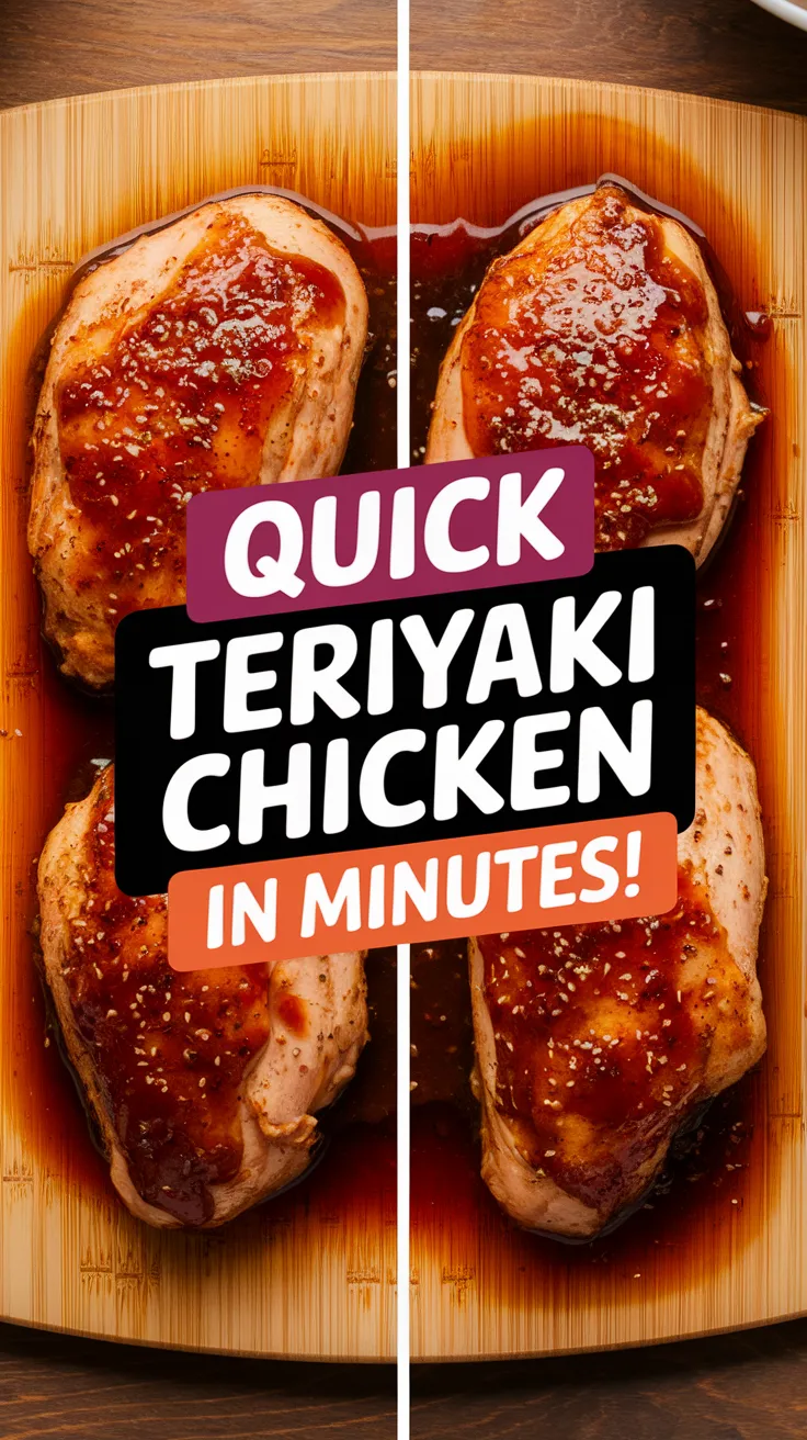 Delicious and quick teriyaki chicken prepared in the microwave.