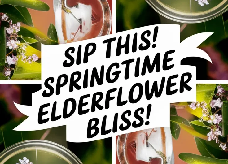 Elderflower Mocktail for Spring (Microwave Syrup)