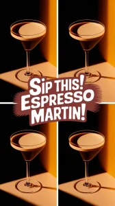 Delicious Espresso Martini made with a microwave coffee base.
